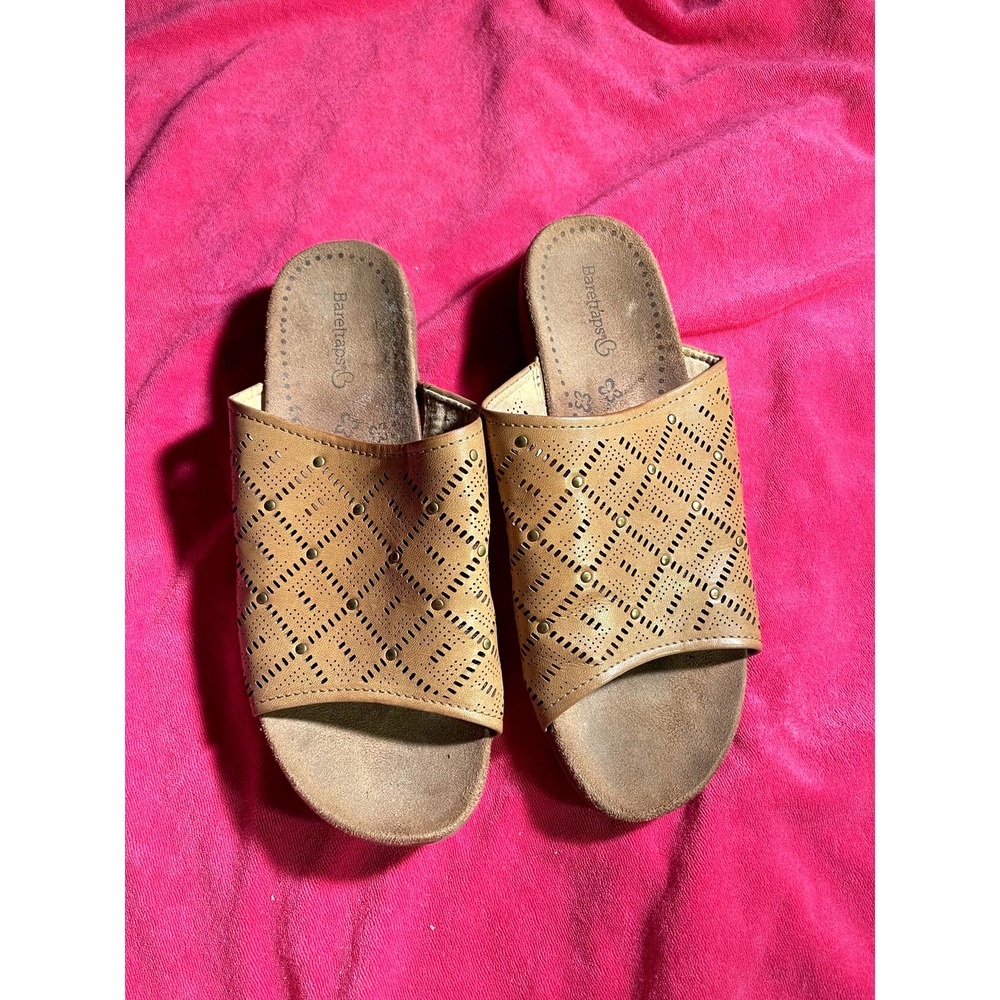 BareTraps open toed sandal slides w/ stud detail